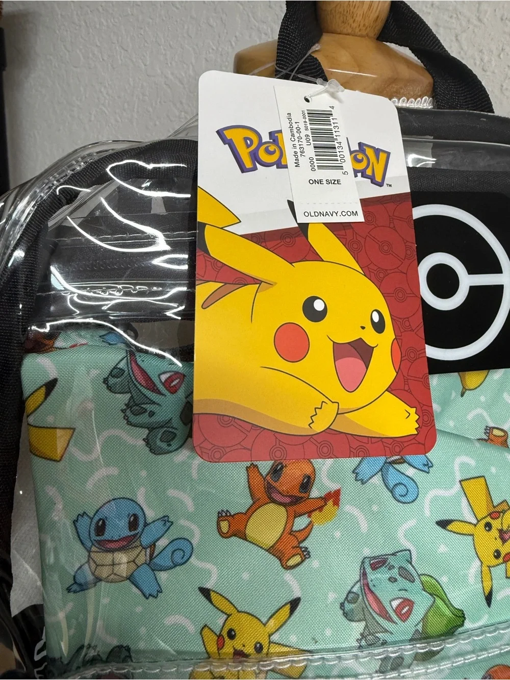 POKÉMON BIOWORLD CLEAR SCHOOL BACKPACK TRADING CARD GAME BONUS SOFT PENCIL CASE